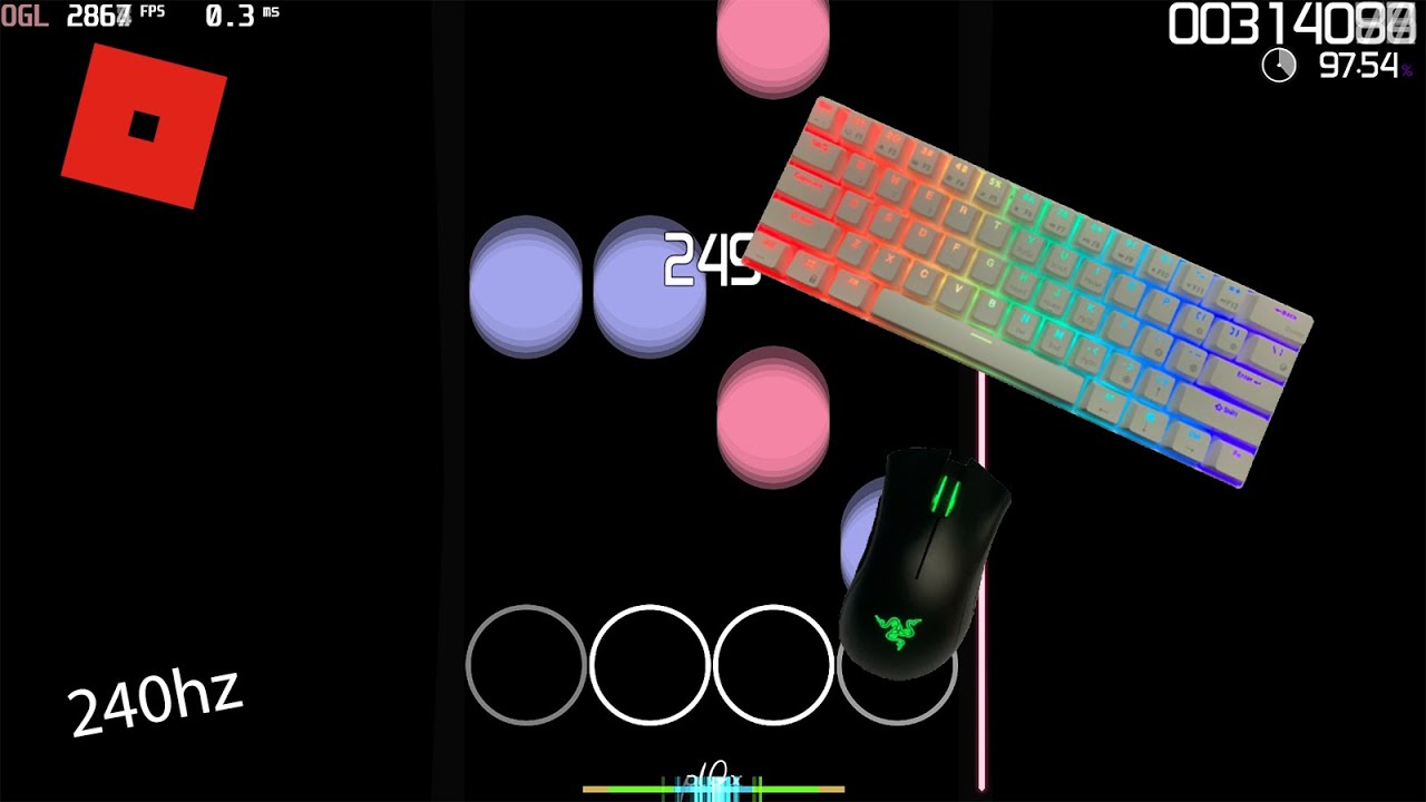 RK61 ASMR Osu Mania Satisfying Keyboard Gameplay 4, 4K UHD 240FPS