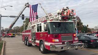 Funeral Procession for Columbia Township Firefighter Brett Wilson