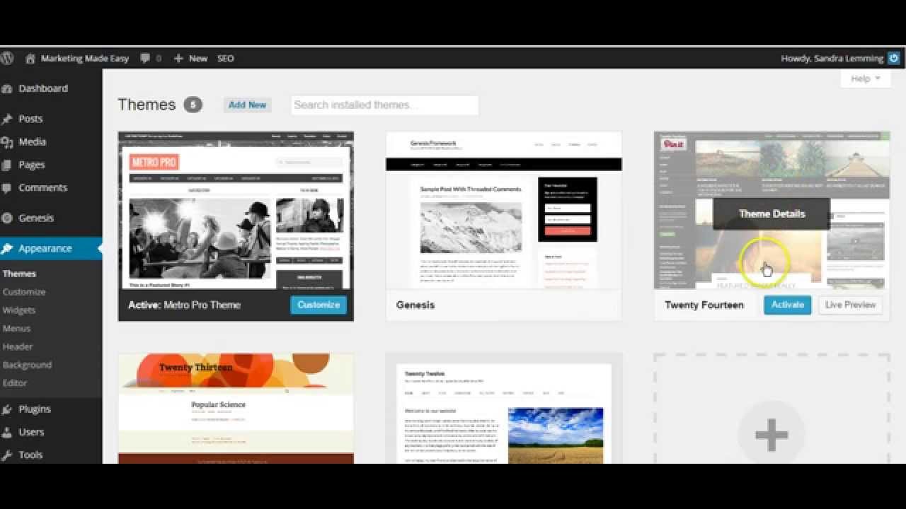 beginners guide to personalising wordpress metro pro theme youtube