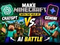 MAKE MINECRAFT WITH THE HELP OF CHATGPT VS. GEMINI
