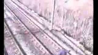 Tren arrolla a un loco