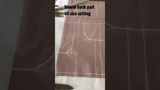 blouse back part cutting/34 size/#blousebackpartcutting