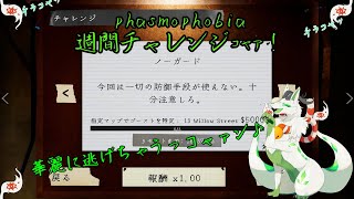 【phasmophobia 週間チャレンジ】身を守るアイテムなくっても！督励しちゃうｺｬｧ♪【妖狐竜 カミ】