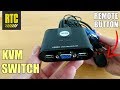Aten VGA and USB KVM Switch Box with Remote for Monitor Keyboard and Mouse