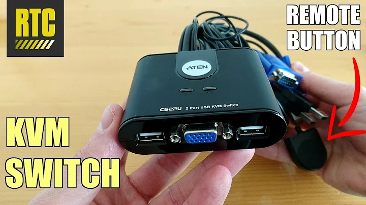 Aten VGA and USB KVM Switch Box with Remote for Monitor Keyboard and Mouse
