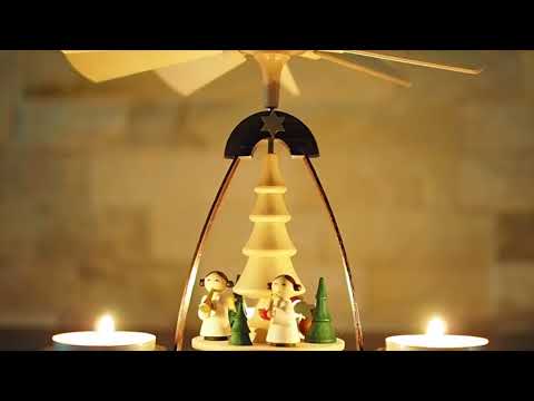 TheGermanChristmasShop - Christmas Pyramid with Santa and Angels by Ullrich