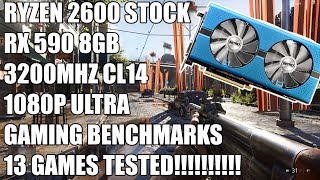 Ryzen 2600 + RX 590 - 1080p Ultra Gaming Benchmarks - 13 Games Tested