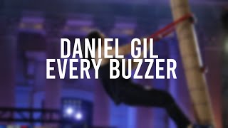 Every Daniel Gil Buzzer - American Ninja Warrior
