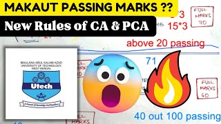 MAKAUT Semester PASSING Marks🔴(CA & PCA New Rules)✅ #makaut #passing_marks