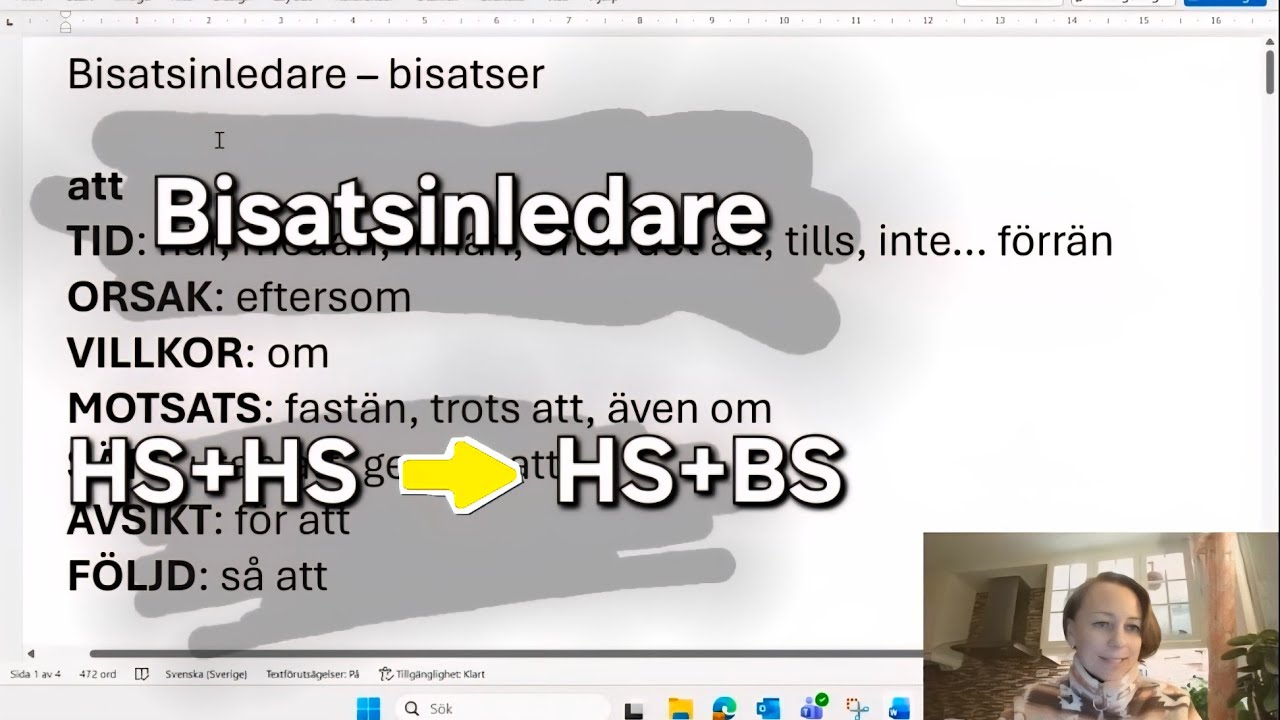 Online-lektion i svensk grammatik 5 mars 2026
