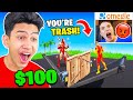 I got Kids from OMEGLE to 1v1 for $100 in Fortnite!