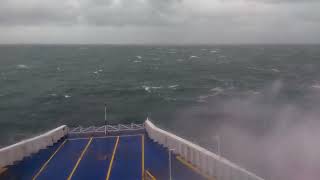 £English Channel Ferry from GB Dover to France Calais Huge Wave #Storm! Cruel nature #ferry #YouTube