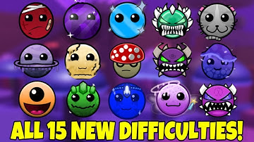 How to get ALL 15 NEW DIFFICULTIES in ZONE 7 in Find the Geometry Dash Difficulties [257] - Roblox