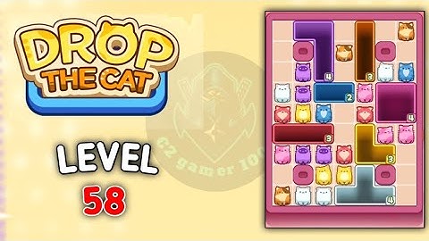 Drop the Cat Level 58 solution gameplay walkthrough