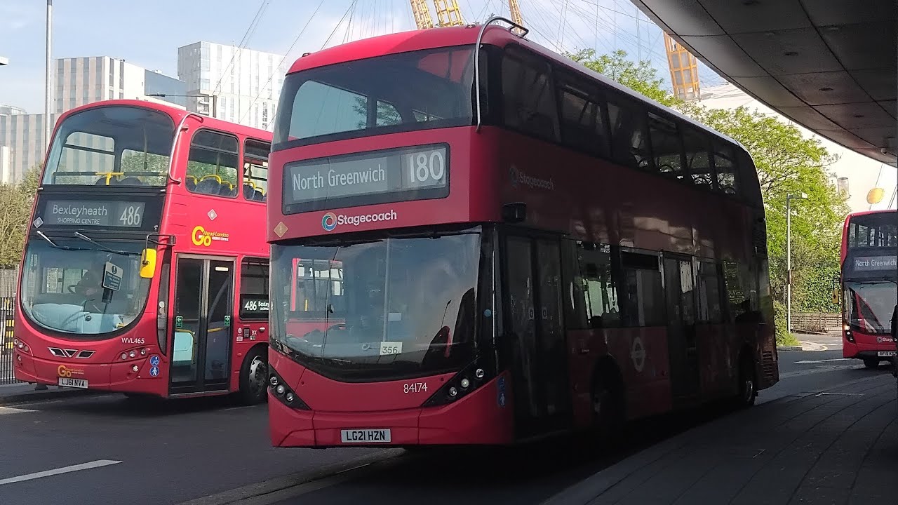FRV - Stagecoach London BYD Envrio400 City EV - LG21 HZN 84174 - 180 North Greenwich - Erith