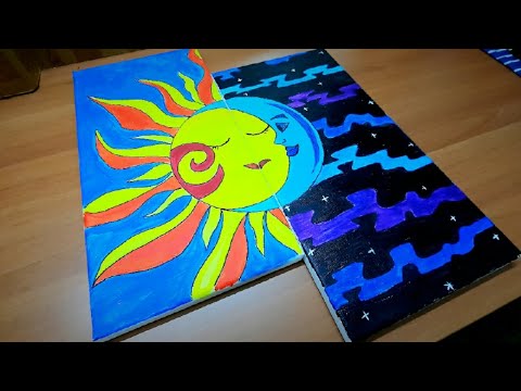 Sun and Moon/Acrylic Painting