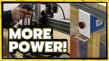 Upgrading the Home Built CNC Router | Stop Switch | Router | Bracing