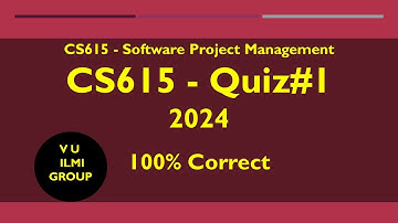 CS615 Quiz no 1 - 2024 | Quiz 1 CS615 2024 | 100% Correct