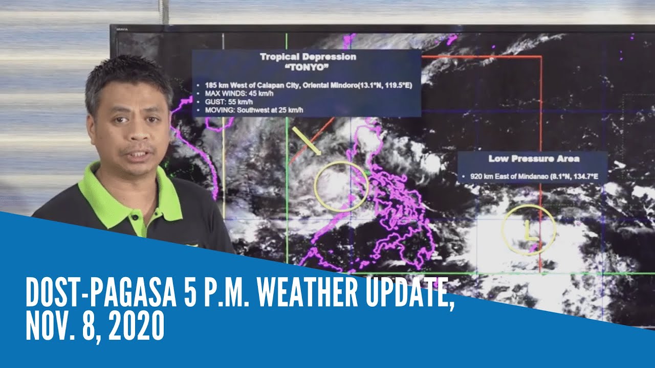 DOST-Pagasa 5 p.m. weather update, Nov 8