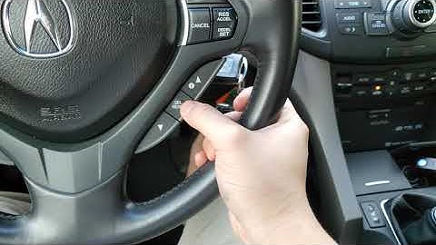 2009-2014 Acura TSX: How to Reset Oil Life Monitor