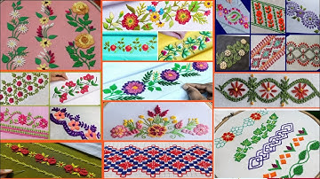 Unieke eenvoudige BorderLine-steek voor beginners | Handborduurwerk-trackingontwerp | Borduurwerk...