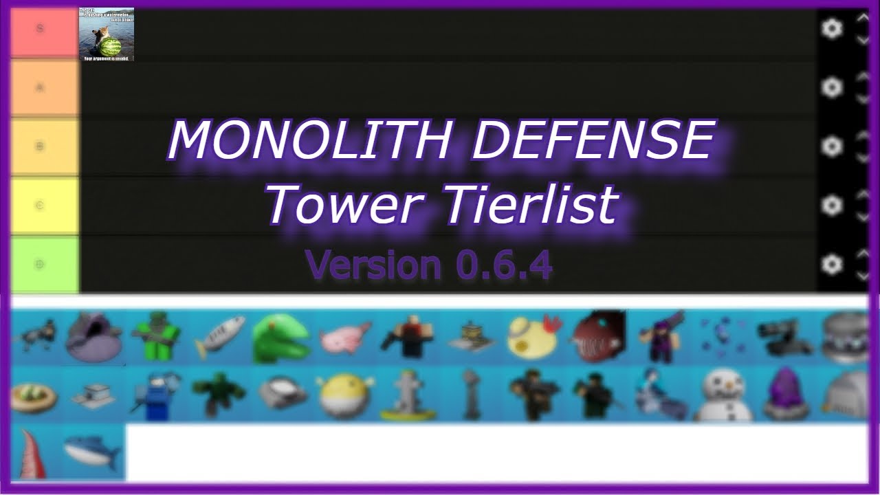 What Towers To Use in MONOLITH DEFENSE?  MONOLITH DEFENSE Tower Tierlist  Version 0.6.4 Roblox 