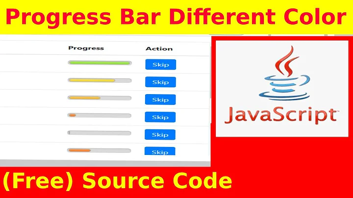 Ep76 - Color Bootstrap Progress bar based on progress percentage - JavaScript Source Code