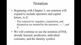 Language, Proof Language: Ch 3: Notation and Translation Focus