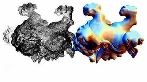 Surface reconstruction with partition of unity implicits