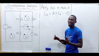 Supermesh Analysis with Current Source Made Simple | Step-by-Step Solved Problem