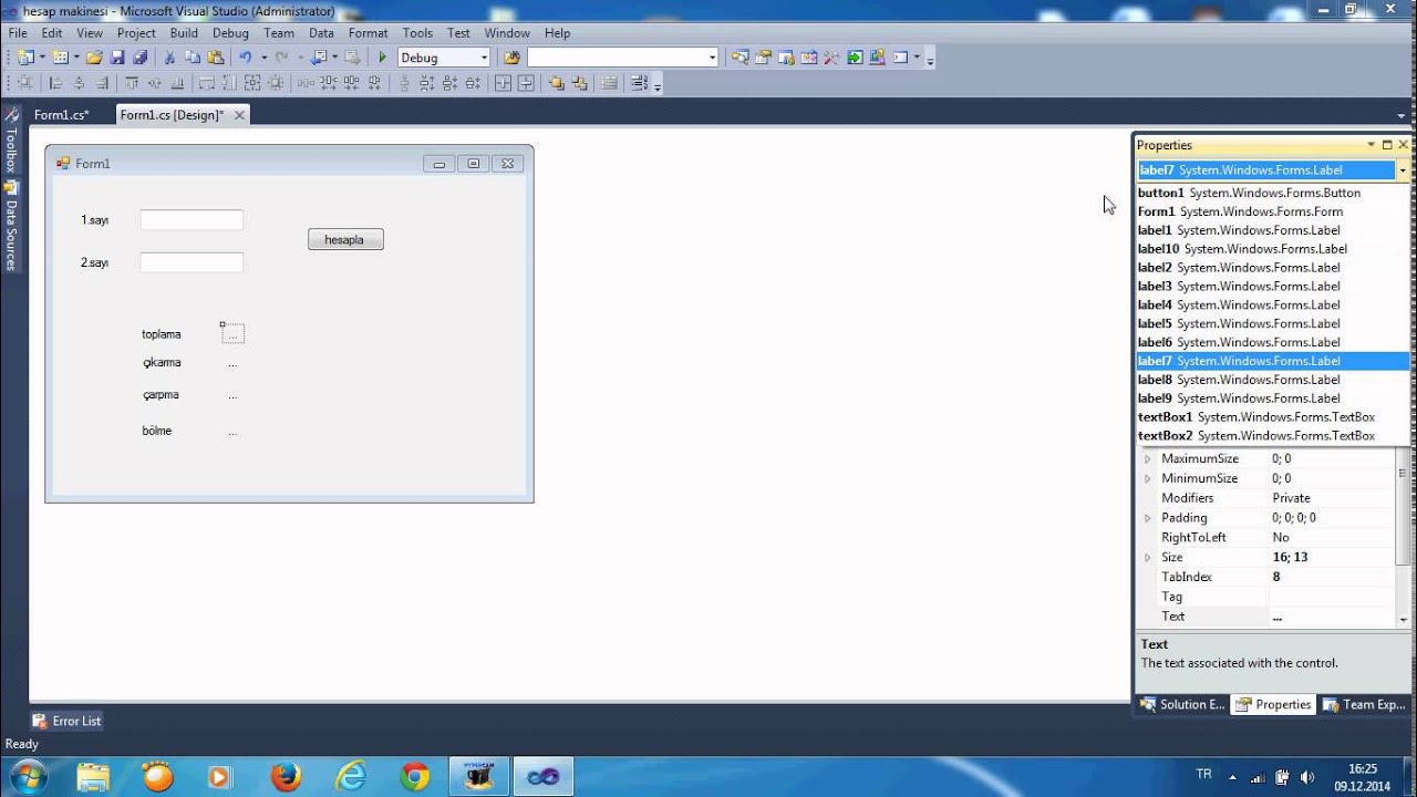 c# windows forms application ders2. - YouTube