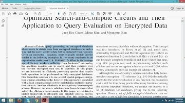Optimized Search and Compute Circuits and Their Application to Query Evaluation on Encrypted Data