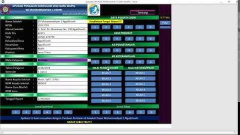 Tutorial aplikasi raport guru mapel PART 1