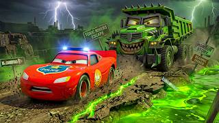 BeamNg Master McQueen: RUN ZOMBIE from TOXIC RIVERS ESCAPE #87 - Horror Story - BeamNG Driver screenshot 1