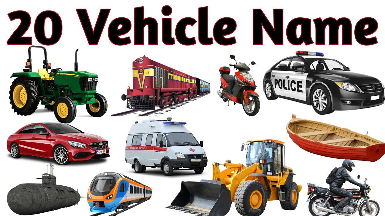Learn Vehicles Name for Kids 🚙 | Transport Names in Hindi and English ...