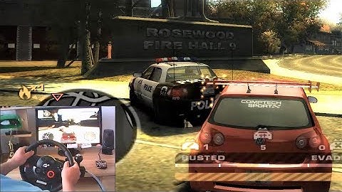Need For Speed Volkwagen Golf GTI Police Chase Challenge on Logitech Driving Force GT