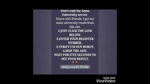 How to Check Anna University results Nov/Dec 2018 | Alternate Server | BGM Credit Adam Smith