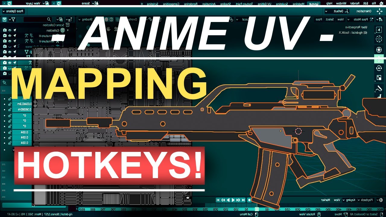 Blender Anime UV-Mapping Hotkeys (In 2 Minutes!!) - YouTube