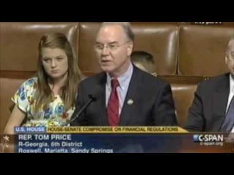 Rep. Tom Price Floor Speech on the Dodd-Frank Permanent Bailout Bill