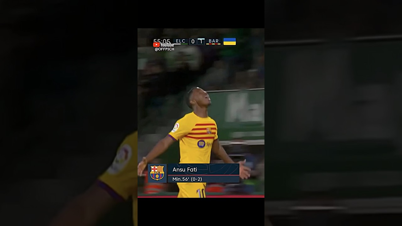 Ansu Fati Silences his haters with stunning solo goal for Barcelona vs Elche! | 🤫