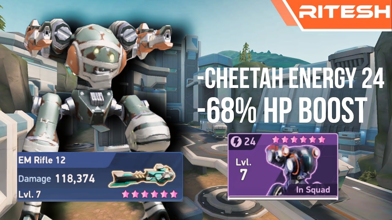 Cheetah With Em Rifle 12🤩|Cheetah Energy 24 | Mech Arena - YouTube