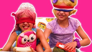 LUNCH BOX CHALLENGE ? Make Lunch Blindfolded Slime Prank - Princesses In Real Life | Kiddyzuzaa