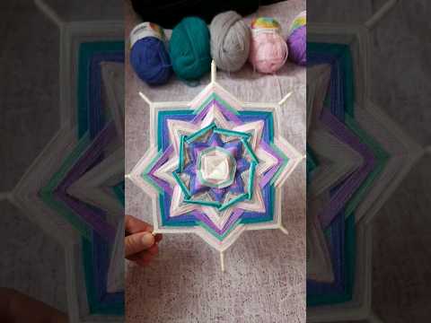 Mandala ojos de dios handmade мандала из пряжи #diy #творчество #design #india #макраме #рукоделие