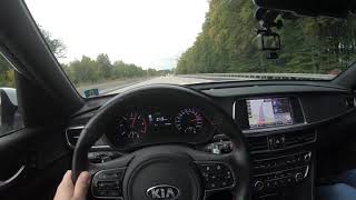 German motorway on Kia Optima SW