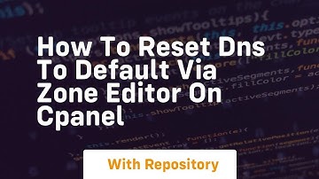 How to reset dns to default via zone editor on cpanel