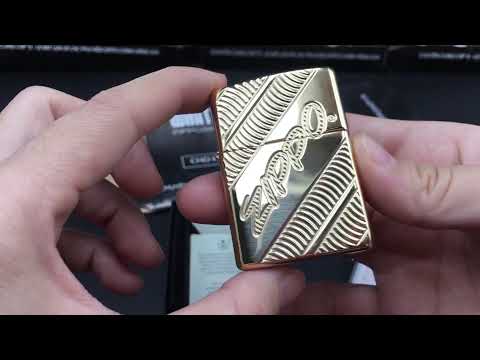 Zippo 29625 – Zippo Coiled Armor Deep Carved High Polish Brass