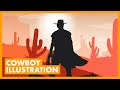 Create a Western Cowboy Illustration in Adobe Illustrator!