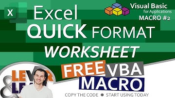 Excel Quick Format Worksheet | VBA Macro #2