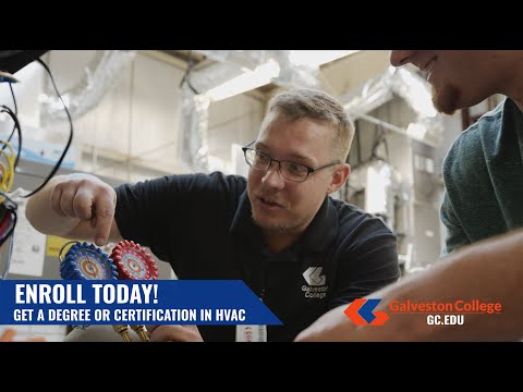 Earn your degree or certification in HVAC/R from Galveston College. Enroll today for Fall 2021