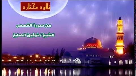 تلاوة مختارة ( من سورة القصص ) الشيخ / توفيق الصايغ